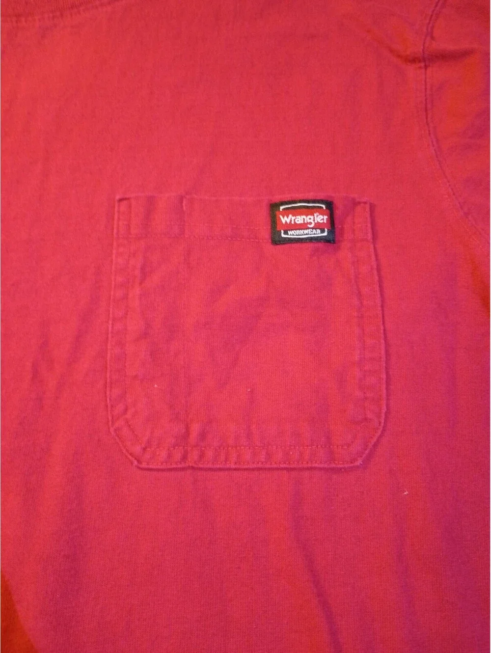 Wrangler Workwear Red Short Sleeve Pocket T-Shirt Size XL
